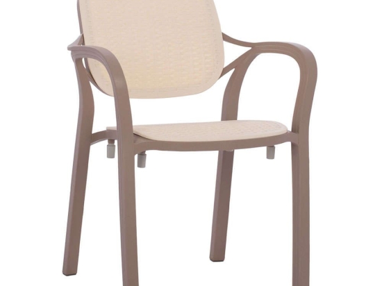 Πολυθρόνα HM5820.02 57x57x83cm Cappuccino-Beige