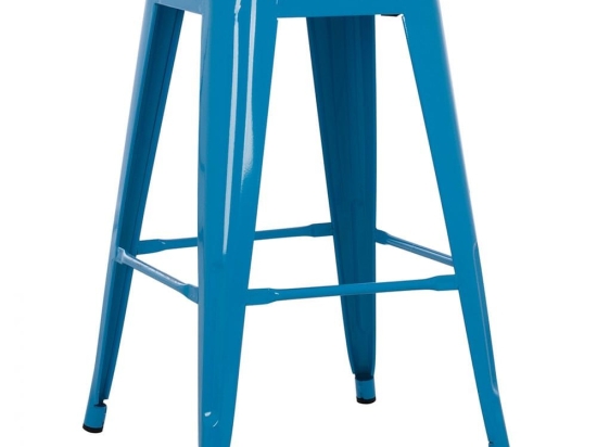 Σκαμπό Melita HM8573.08 43x43x67cm Blue Μέταλλο
