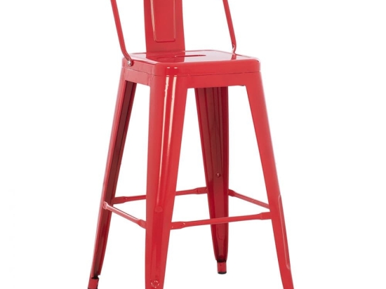 Σκαμπό Melita HM8574.04 42x42x98cm Red Μέταλλο