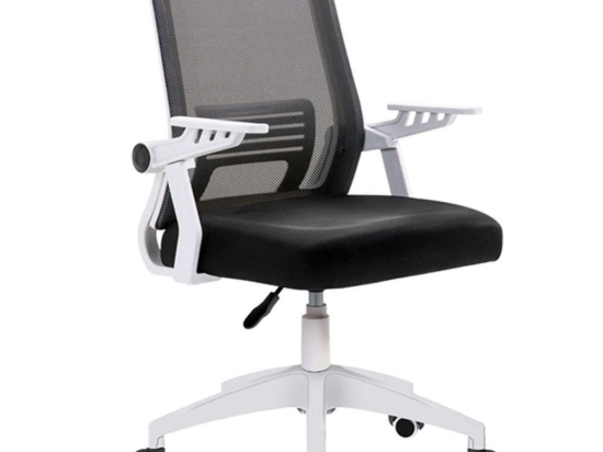 Πολυθρόνα Γραφείου A1180W 01.0373 56x60x88/96cm Black-White