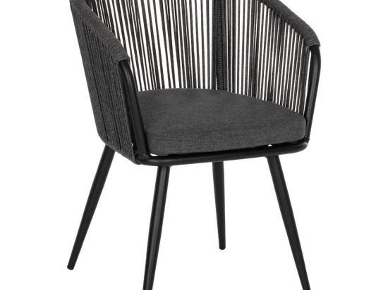 Πολυθρόνα Harriet HM5548.03 Με Σχοινί & Μαξιλάρι 57x60x81cm Black-Anthracite