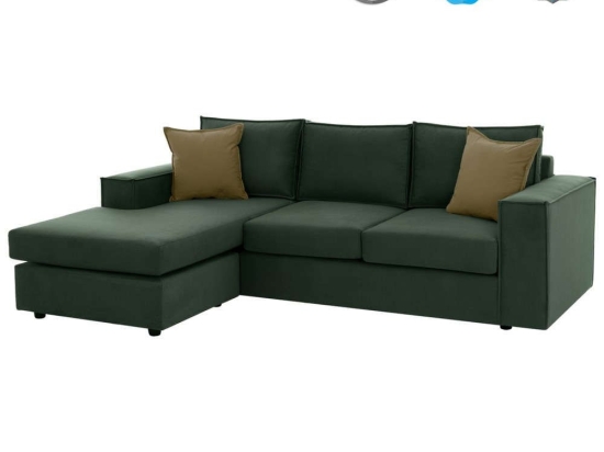 Καναπές Γωνία Monaco HM3257.17 Αναστρέψιμη 240x170x86cm Αλέκιαστο Ύφασμα Green-Olive Ύφασμα