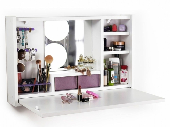 Ντουλάπι Μπάνιου Chameli HM9198 Με Καθρέπτη 76x46x48cm White Μελαμίνη