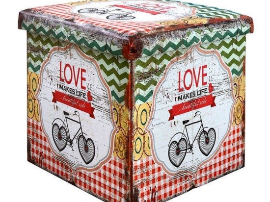 Σκαμπώ Love HM252 Με Απoθηκευτικό Χώρο 38x38x38cm Multi