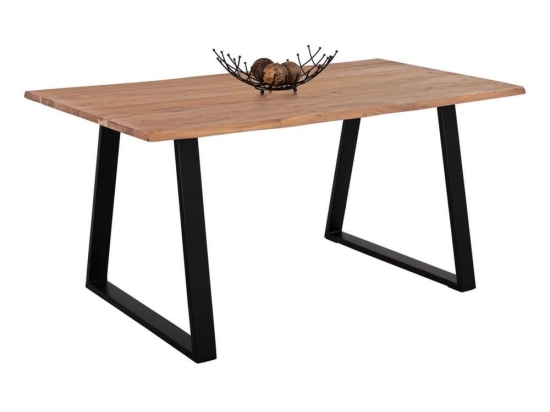 Τραπέζι Sofia Slim HM8500.11 160x90x76cm Ακακίας Natural-Black