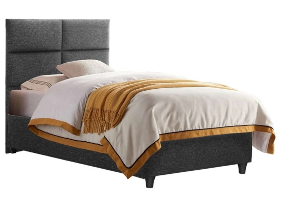 Κρεβάτι Milo HM652.01 Για Στρώμα 90x200cm Grey Μονό Ξύλο,Ύφασμα