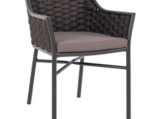 Πολυθρόνα HM5858.01 56x58x76cm Με Σχοινί Grey
