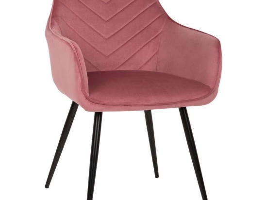 Πολυθρόνα Latrell HM8582.02 55x57x84cm Με Μαύρα Μεταλλικά Πόδια Βελούδινη Rotten Apple Βελούδο Βελούδο, Μέταλλο