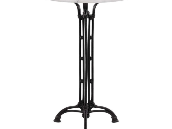 Τραπέζι Σταντ Ar Brielle HM5890 Με 3Νυχη Βάση Φ60x110cm Μάρμαρο Black-White