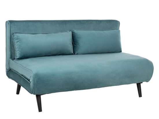 Καναπές-Κρεβάτι Asma HM3077.15 Διθέσιος 140x75x89cm Βελούδο Mint Βελούδο