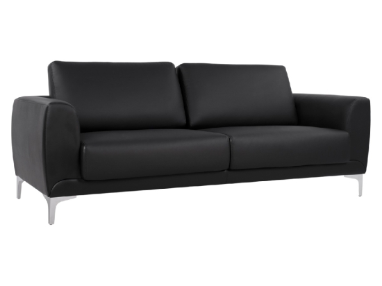 ΚΑΝΑΠΕΣ 3ΘΕΣΙΟΣ KENZIE HM3121.31 ΜΕ ΜΑΥΡΟ PU 190x81x81 εκ.