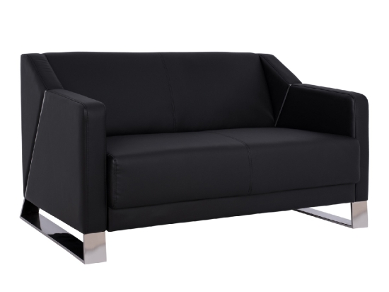 ΚΑΝΑΠΕΣ 2ΘΕΣΙΟΣ KIZZY HM3123.21 ΜΕ ΜΑΥΡΟ PU 128x75x75 εκ.