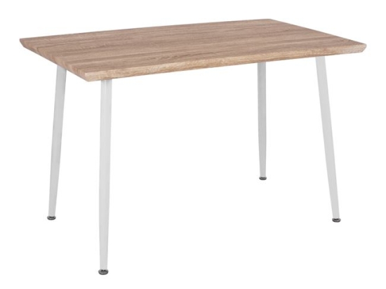 ΤΡΑΠΕΖΙ ΤΡΑΠΕΖΑΡΙΑΣ PALOMA HM8334.02, 120X70X76,5- SONOMA, ΛΕΥΚΑ ΠΟΔΙΑ
