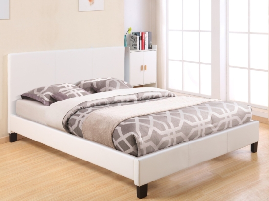 ΚΡΕΒΑΤΙ BECCA 150x200 εκ. ΜΕ PU ΛΕΥΚΟ HM553.01
