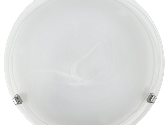 Φωτιστικό Οροφής - Πλαφονιέρα Salome 7186 White-Silver Eglo Μέταλλο,Γυαλί