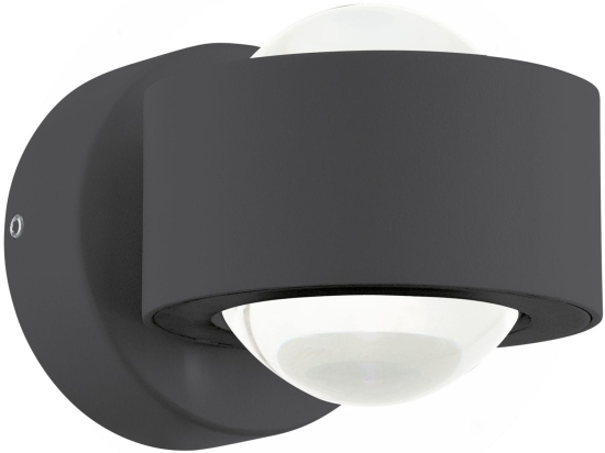 Φωτιστικό Τοίχου Led Ono 2 96049 Anthracite Eglo Αλουμίνιο,Πολυπροπυλένιο