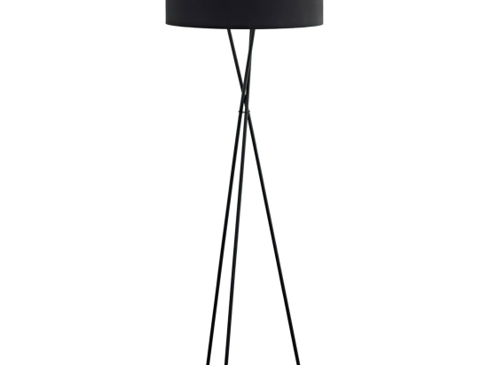 Φωτιστικό Δαπέδου Fondachelli 95541 Black Eglo Ατσάλι,Ύφασμα