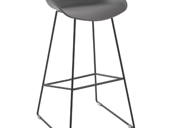 ΣΚΑΜΠΟ ΜΕΤΑΛΛΙΚΟ NAILA HM8450.10 ΜΕ ΚΑΘΙΣΜΑ PP ΓΚΡΙ 47x47x83 εκ.