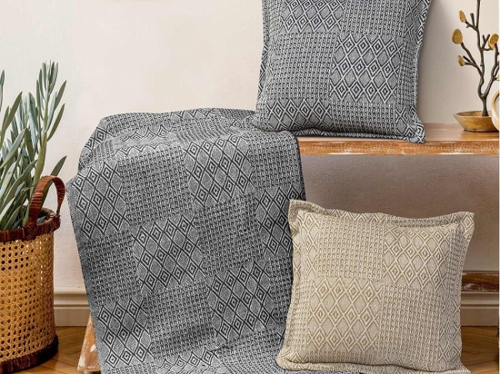 Ριχτάρι Beehive Navy Blue Madi Διθέσιο 180x250cm 100% Βαμβάκι