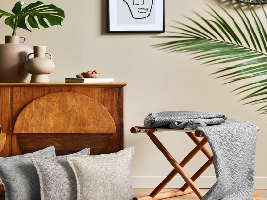 Ριχτάρι Panic Grey Madi Πολυθρόνα 170x180cm 100% Βαμβάκι