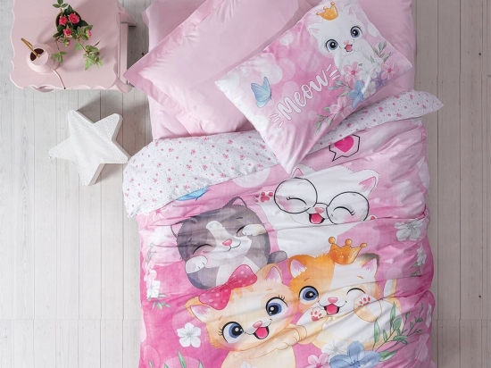 Κουβερλί Παιδικό Meow (Σετ 2τμχ) Madi Μονό 170x240cm 100% Βαμβάκι
