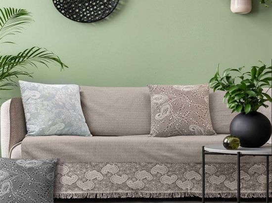 Ριχτάρι Blomster Brown Madi Τριθέσιο 170x300cm 100% Βαμβάκι