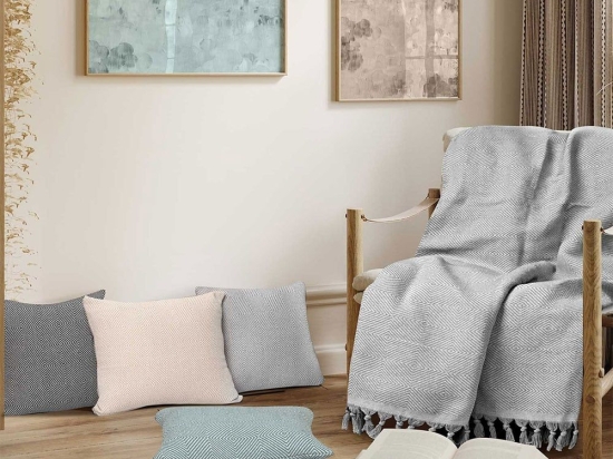 Ριχτάρι Vorm Grey Madi Πολυθρόνα 180x190cm 100% Βαμβάκι