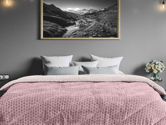 Κουβερτοπάπλωμα Units Pink Madi Ημίδιπλο 180x240cm Silicon Fiber
