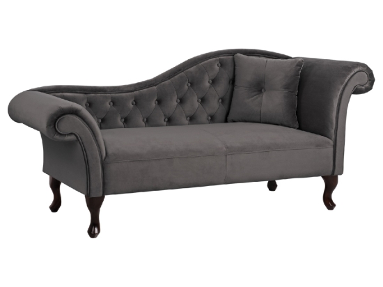 ΑΝΑΚΛΙΝΔΡΟ T.CHESTERFIELD ΓΚΡΙ ΒΕΛΟΥΔΟ NIOVI HM3008.10 ΔΕΞΙ ΜΠΡΑΤΣΟ 189x61x84Yεκ.