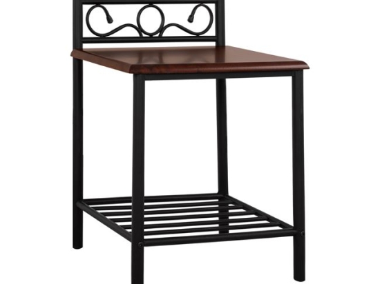 ΚΟΜΟΔΙΝΟ SUZIE HM388 ΑΠΟ ΜΕΤΑΛΛΟ ΚΑΙ ΞΥΛΟ 45x35x48-61 εκ.