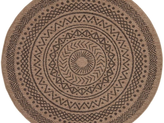 Χαλί Ψάθινο Avanos 8894 Black Royal Carpet 200X200cm Round
