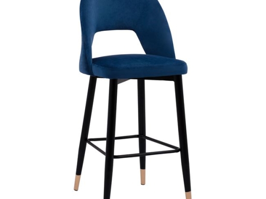 ΣΚΑΜΠΟ ΜΠΑΡ HARPER HM8526.08 ΒΕΛΟΥΔΟ ΜΠΛΕ ΜΕ ΜΕΤΑΛΛΙΚΟ ΣΚΕΛΕΤΟ 50x51x111Υ εκ.
