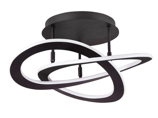 Φωτιστικό Οροφής - Πλαφονιέρα Led Charlie 4235700 Black Viokef Μέταλλο,Πλαστικό