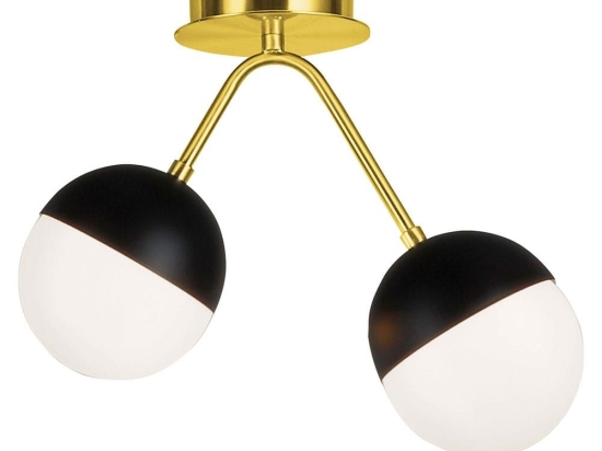 Φωτιστικό Οροφής - Πλαφονιέρα Orbit 4221700 Black-Gold Viokef Μέταλλο,Γυαλί