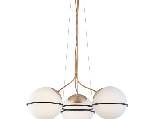 Φωτιστικό Οροφής Ferero 3093900 Black-Gold Viokef Μέταλλο,Γυαλί