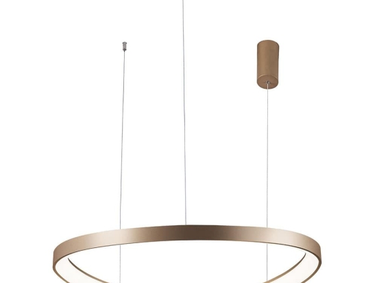 Φωτιστικό Οροφής Led Loop 4222900 D850 Gold Mat Viokef Μέταλλο