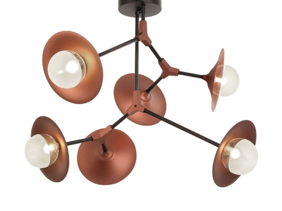 Φωτιστικό Οροφής Olivia 4231100 Copper-Black Viokef Μέταλλο