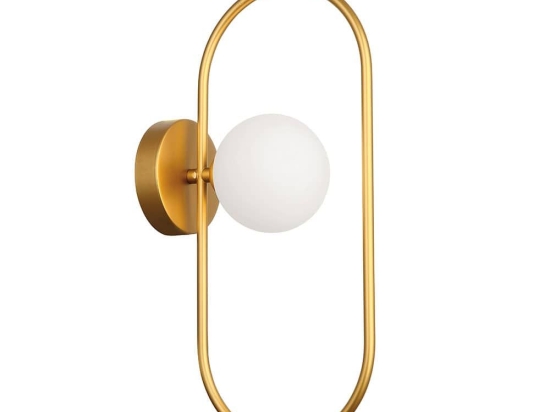 Φωτιστικό Τοίχου-Απλίκα Fancy 4208901 Gold Viokef Μέταλλο,Γυαλί