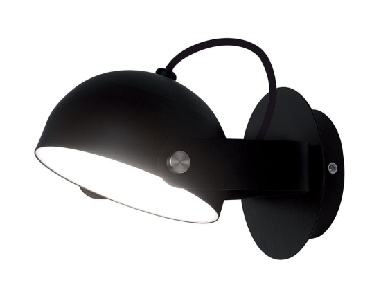 Φωτιστικό Τοίχου-Απλίκα Led Hemi 4205801 Black Viokef Μέταλλο