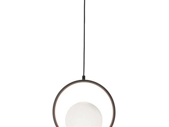 Φωτιστικό Οροφής Κύκλος Anouk 4234300 Black Viokef Μέταλλο,Γυαλί