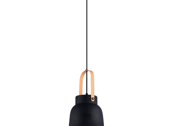 Φωτιστικό Οροφής Carla 4231501 Black Viokef Μέταλλο,Ξύλο