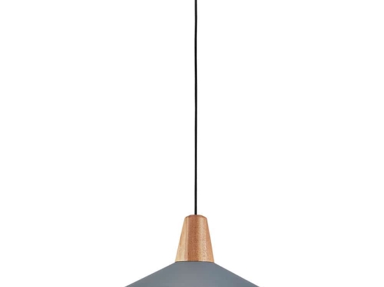 Φωτιστικό Οροφής Tom 4165201 D350 Anthracite Viokef Μέταλλο,Ξύλο