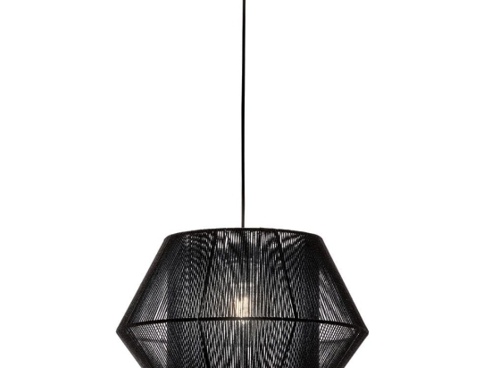 Φωτιστικό Οροφής Zaira 4198101 Black Viokef Σχοινί