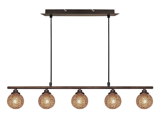 Φωτιστικό Οροφής - Ράγα Sissy 4193000 Gold-Brown Viokef Μέταλλο,Γυαλί