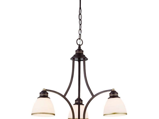 Φωτιστικό Οροφής Clair 4133600 White-Brown Viokef Μέταλλο,Γυαλί
