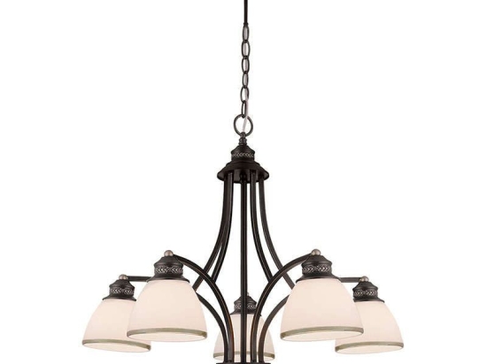 Φωτιστικό Οροφής Clair 4133700 White-BrownViokef Μέταλλο,Γυαλί