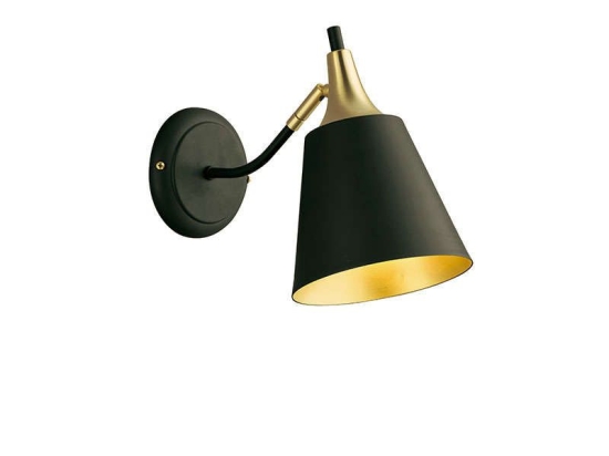 Φωτιστικό Τοίχου - Απλίκα Menta 4241601 Black-Gold Viokef Μέταλλο