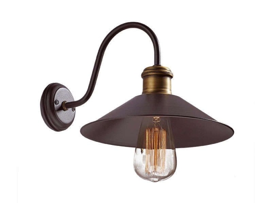 Φωτιστικό Τοίχου-Απλίκα Μονό Μπράτσο Rustic 3083800 Brown-Rust Viokef Μέταλλο