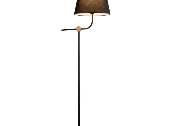 Φωτιστικό Δαπέδου Largo 4221400 Black Viokef Μέταλλο,Ύφασμα