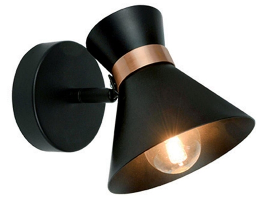 Φωτιστικό Τοίχου - Σποτ Kelly 4148200 Black Viokef Μέταλλο